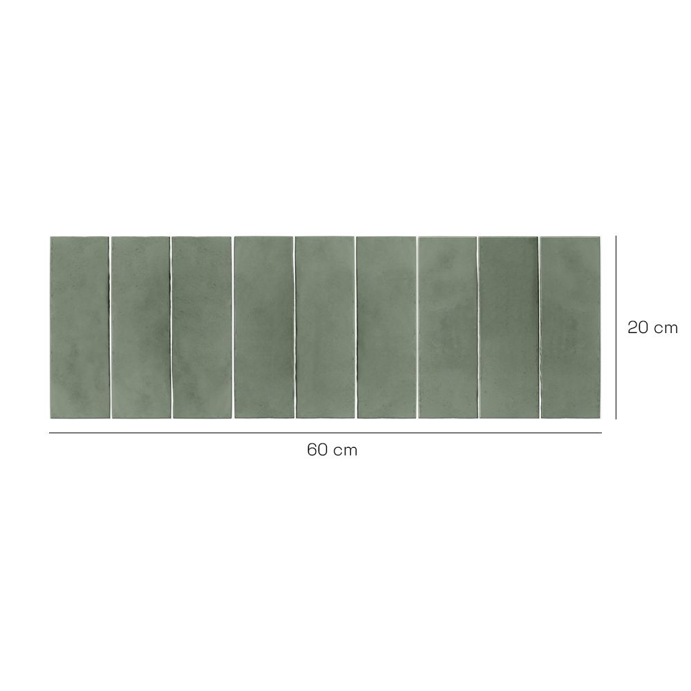 Crédence en aluminium n°68 / Carreaux vert pastel