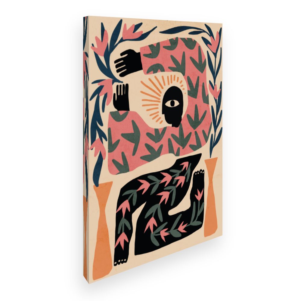 Toile Composition abstraite mystérieuse