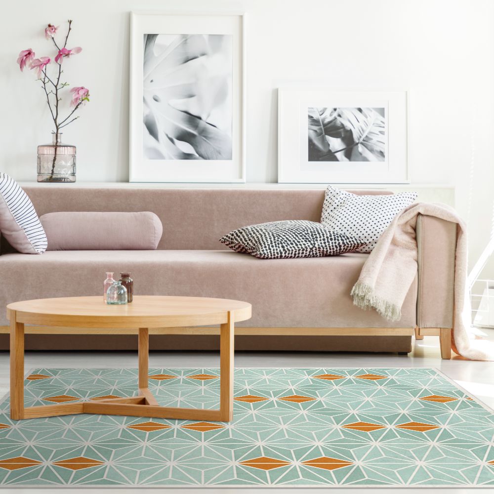 Tapis n°398 Motifs géométriques stylisés