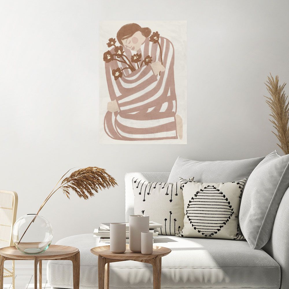 Affiche Câlin fleuri