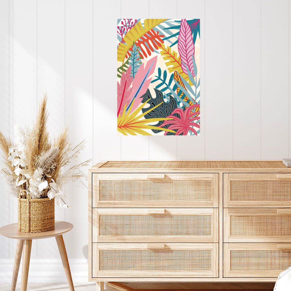 Affiche Feuillage exotique vibrant