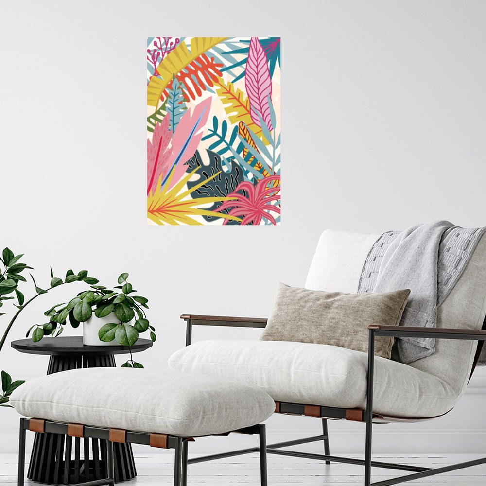 Affiche Feuillage exotique vibrant