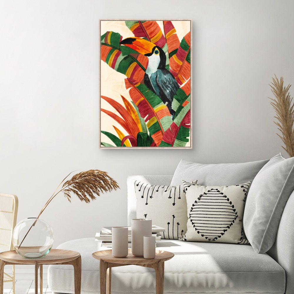 Tableau Toucan tropical vibrant