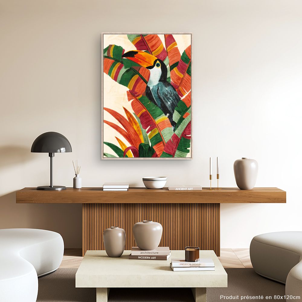 Tableau Toucan tropical vibrant