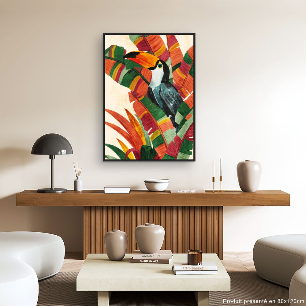 Tableau Toucan tropical vibrant
