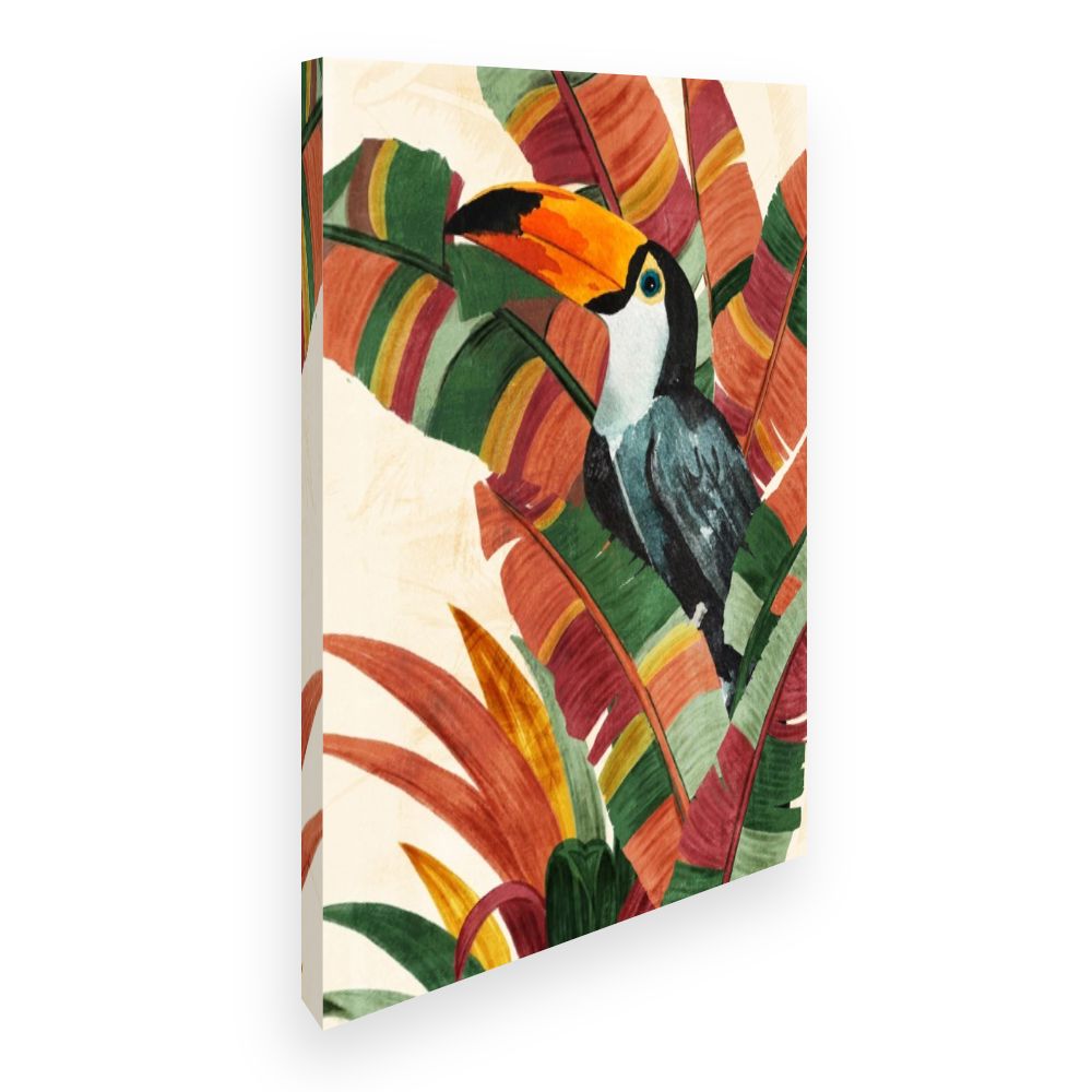 Toile Toucan tropical vibrant