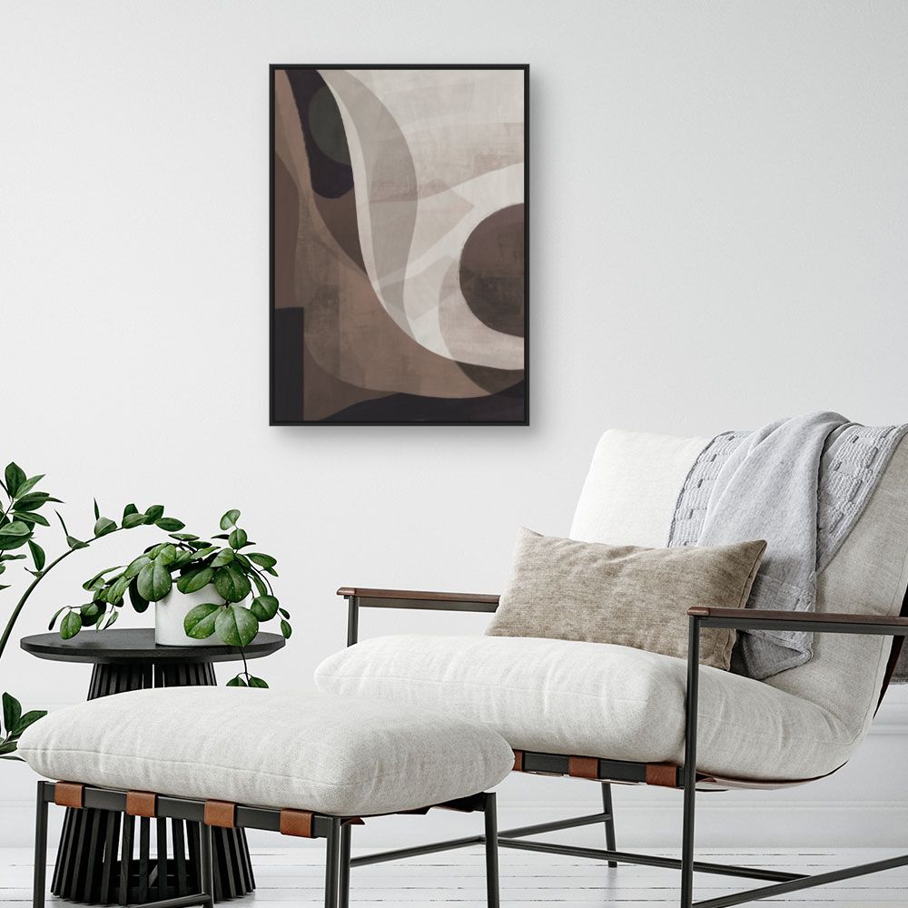 Tableau Courbes abstraites élégantes