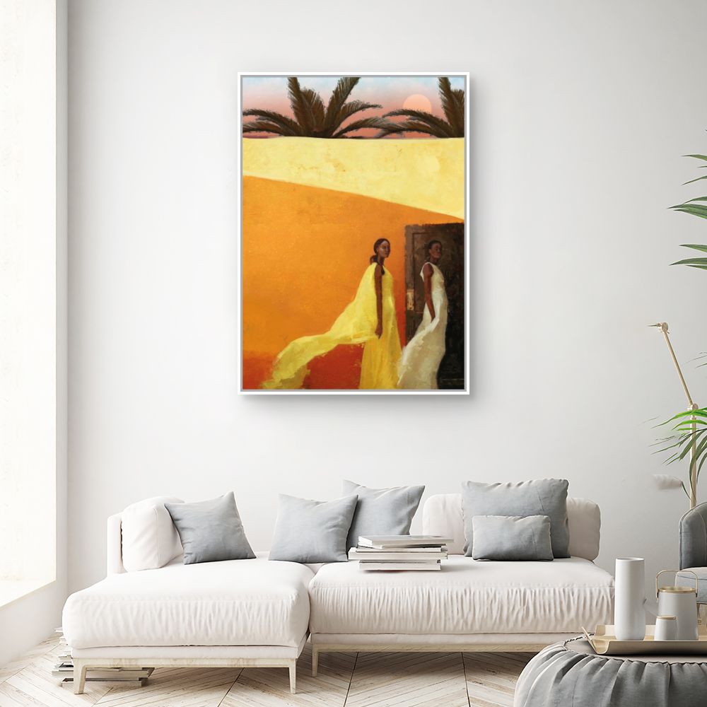 Tableau Élégantes silhouettes désert