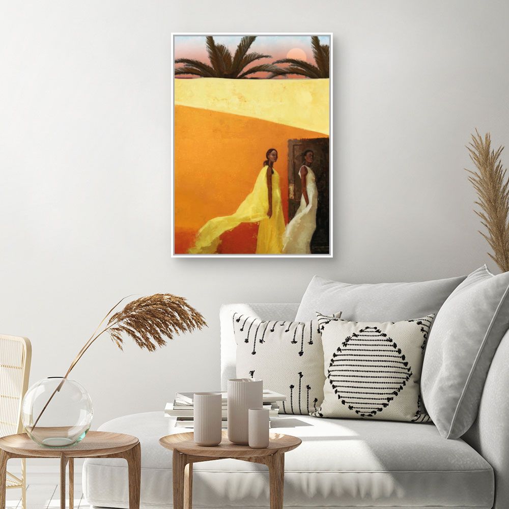 Tableau Élégantes silhouettes désert