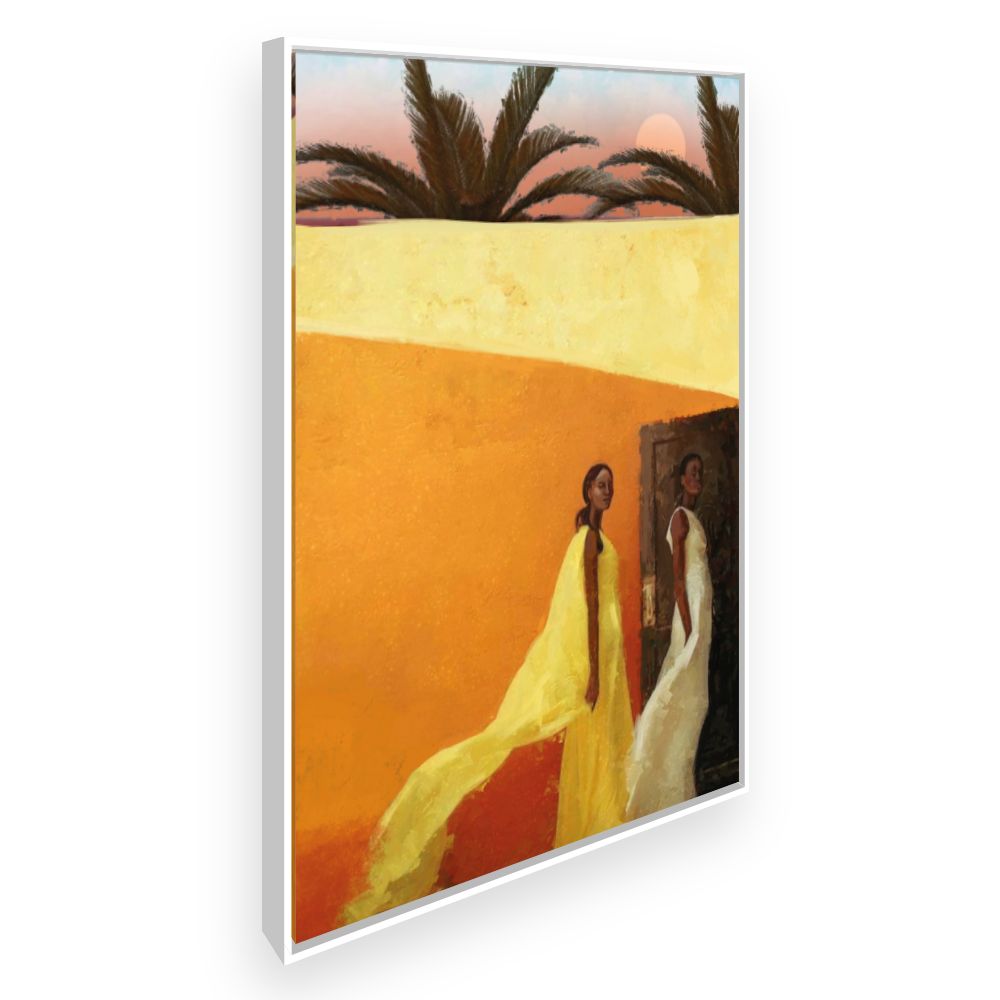 Toile Élégantes silhouettes désert