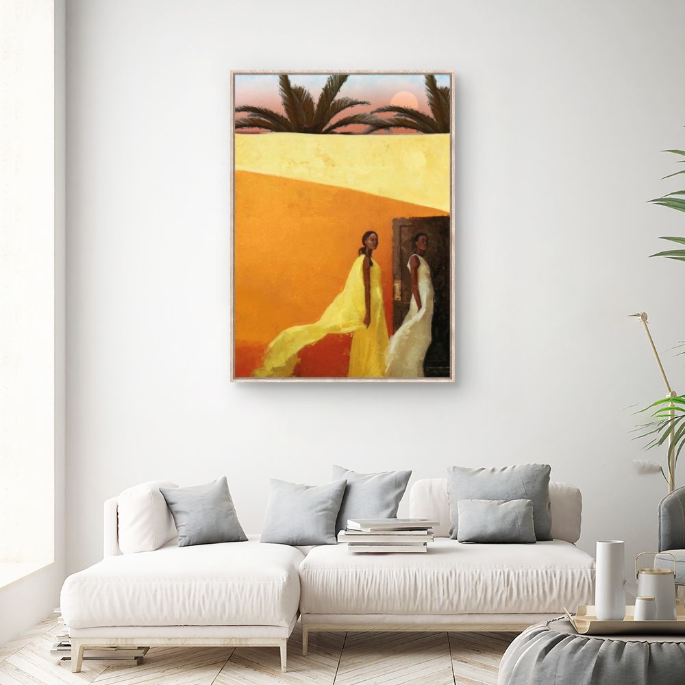 Tableau Élégantes silhouettes désert