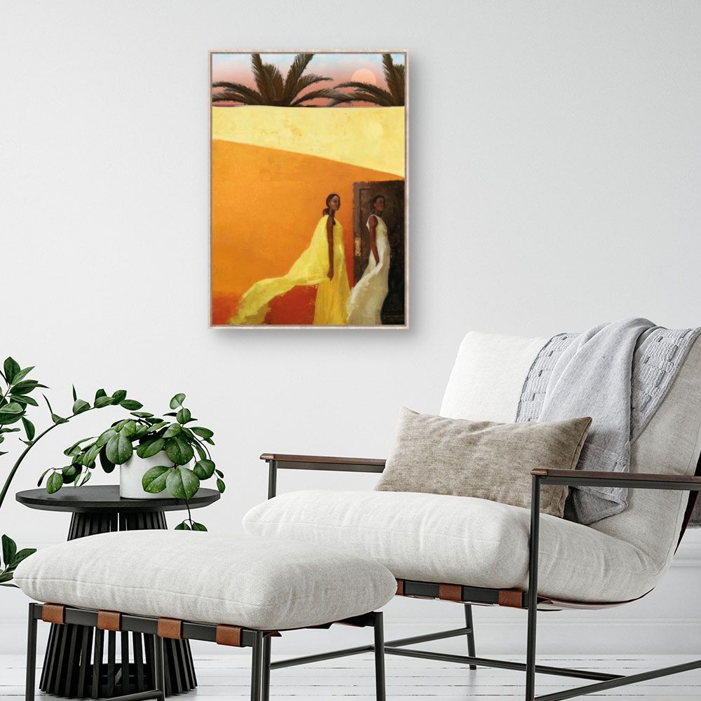 Tableau Élégantes silhouettes désert