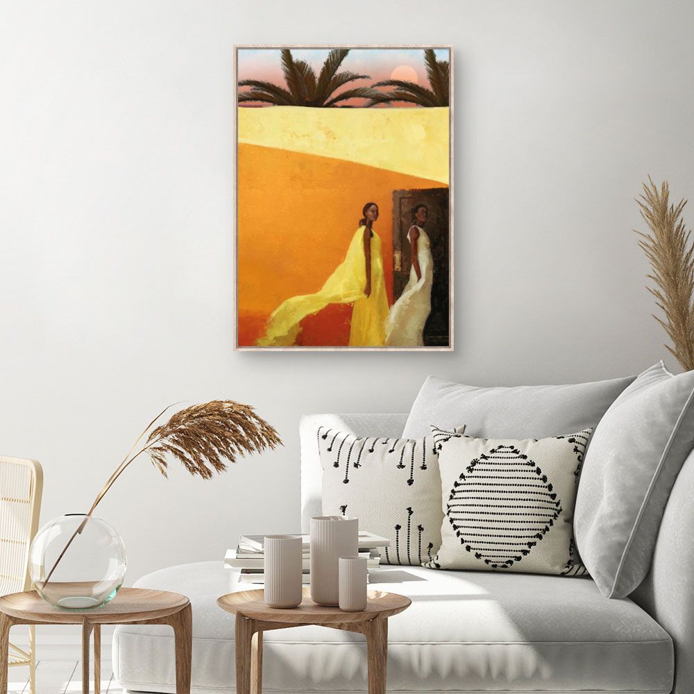 Tableau Élégantes silhouettes désert