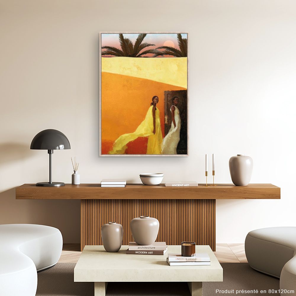 Tableau Élégantes silhouettes désert