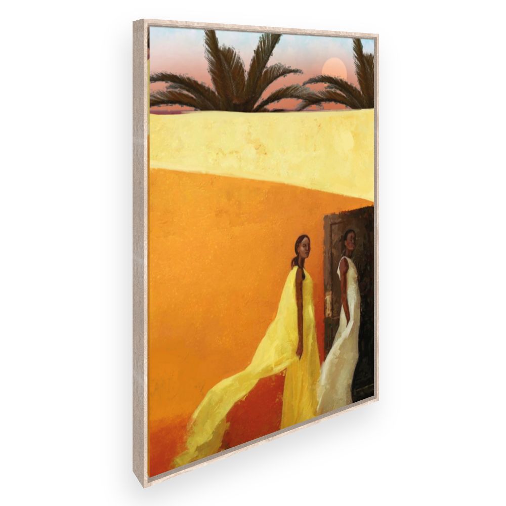 Toile Élégantes silhouettes désert