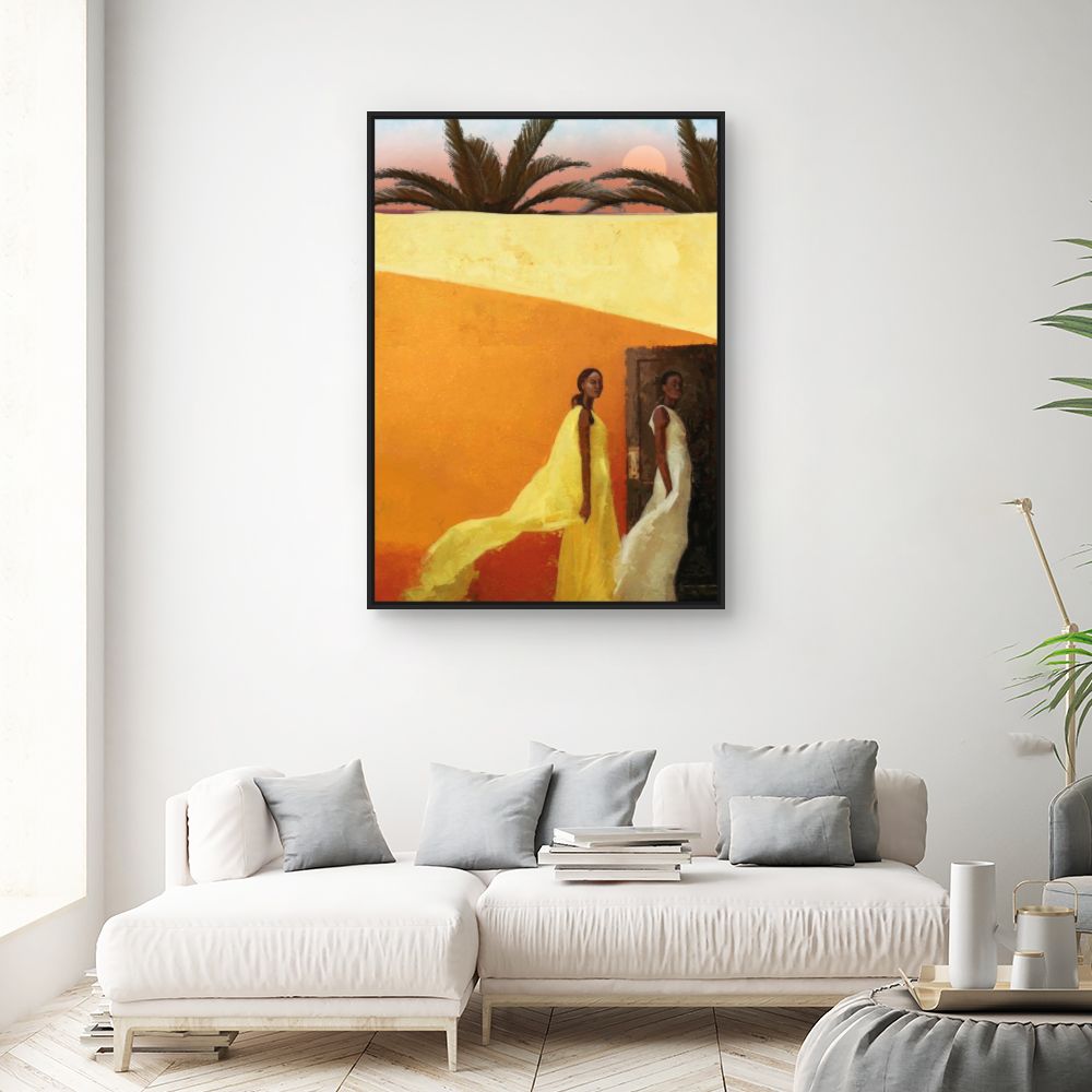 Tableau Élégantes silhouettes désert