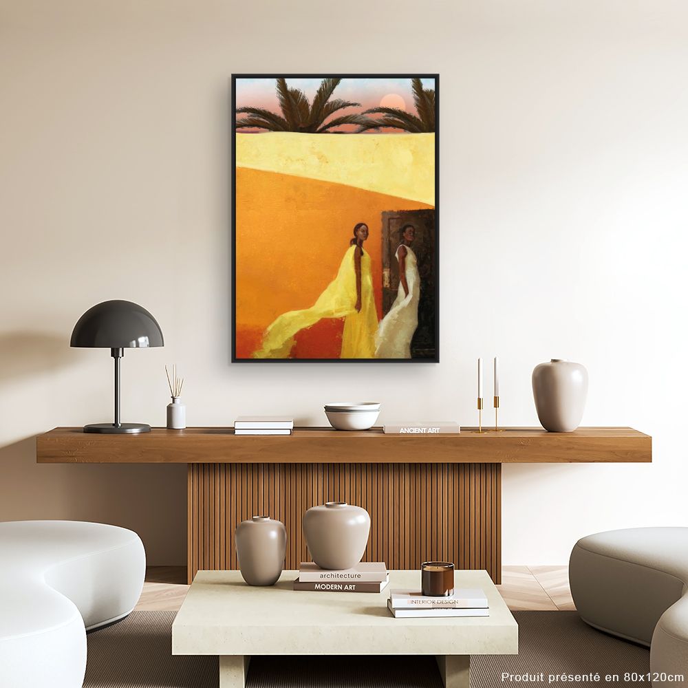 Tableau Élégantes silhouettes désert