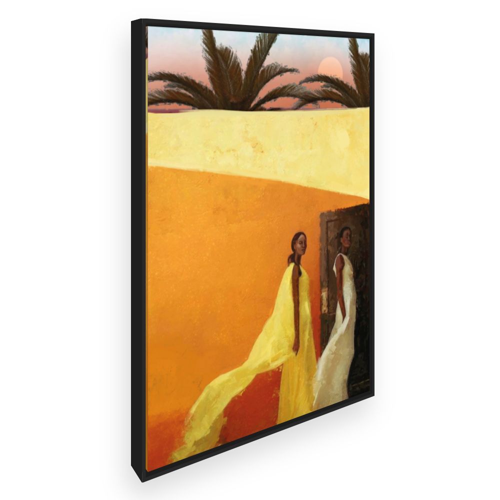 Toile Élégantes silhouettes désert