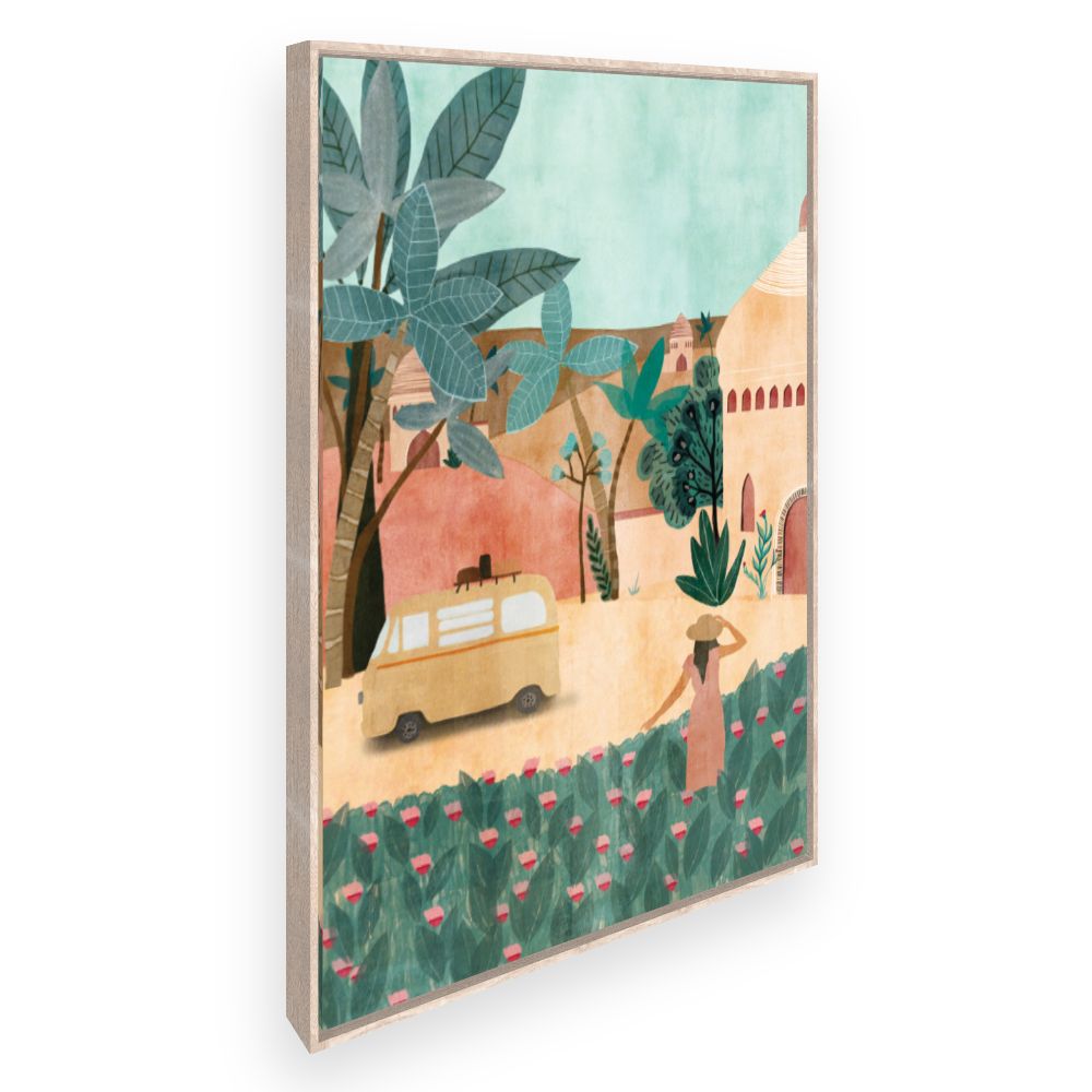 Toile Paysage exotique coloré