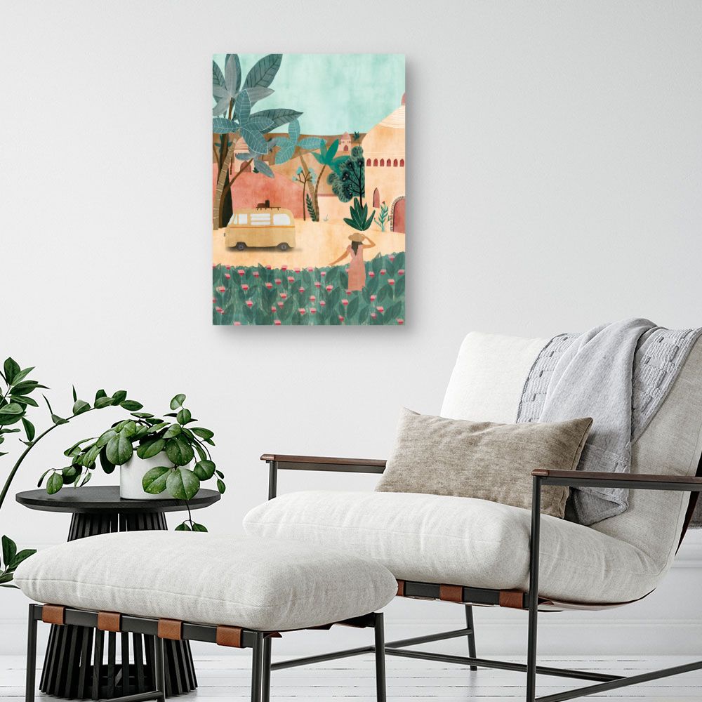 Tableau Paysage exotique coloré