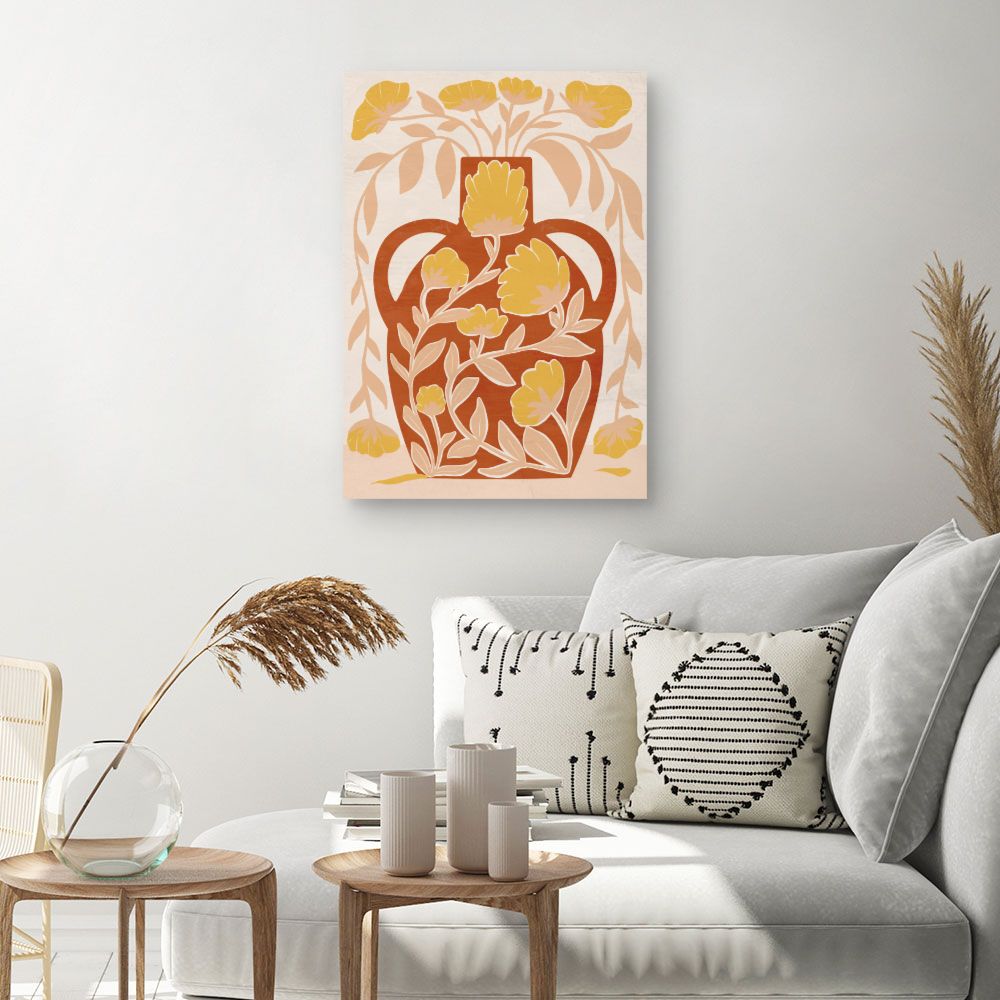Tableau Vase floral coloré