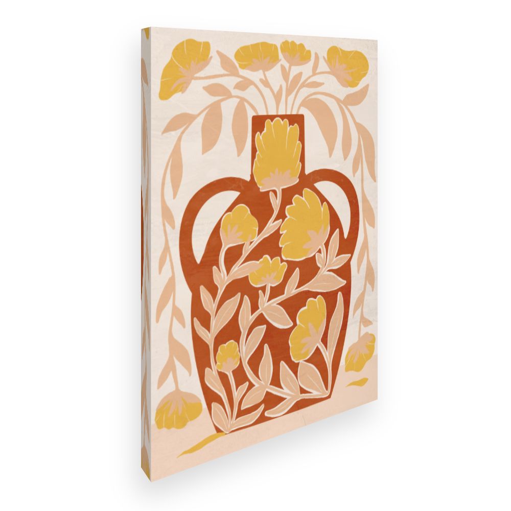 Toile Vase floral coloré