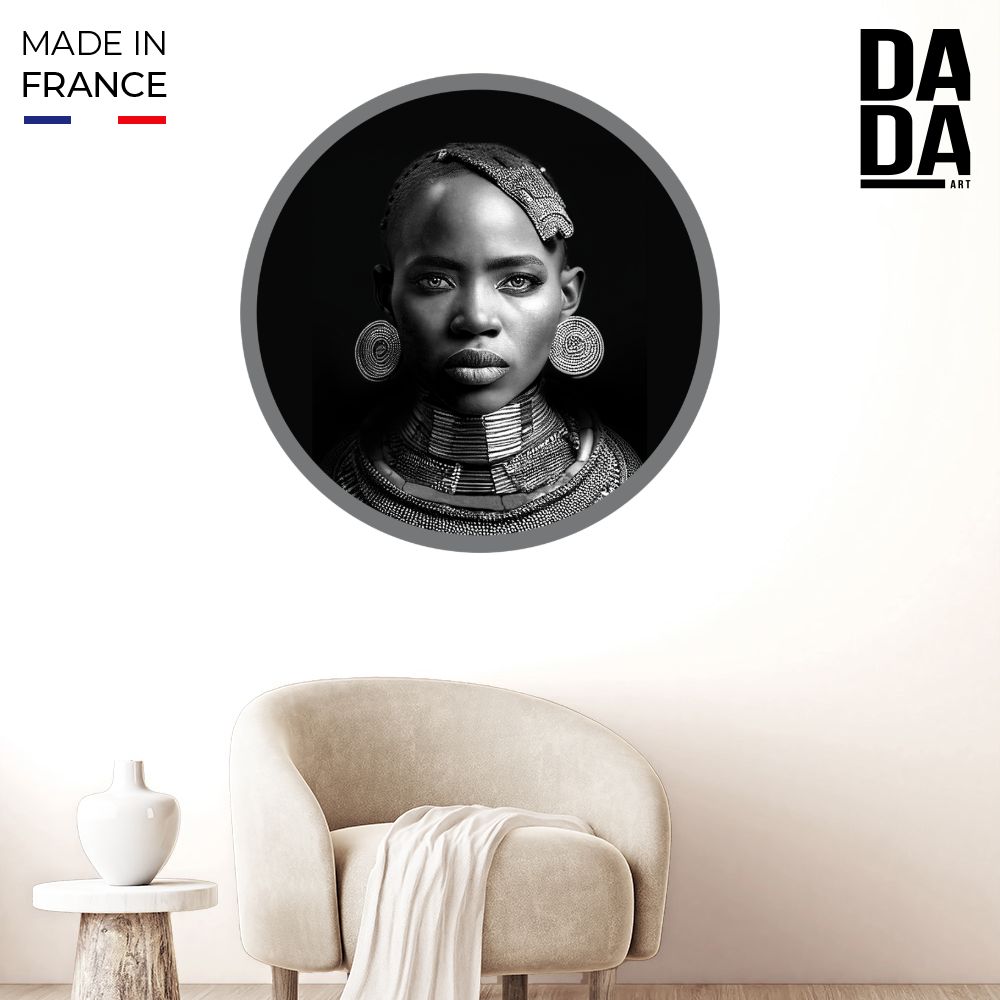 Papier peint rond "Portrait élégant"