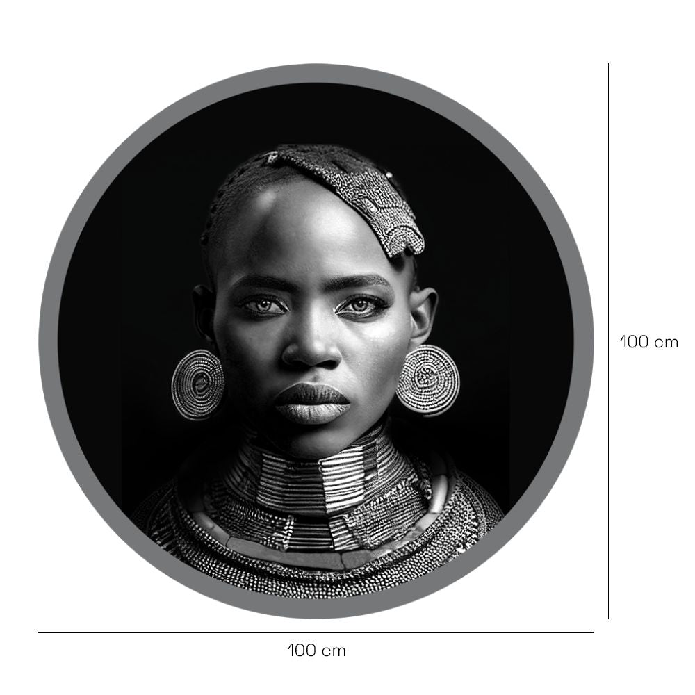 Papier peint rond "Portrait élégant"