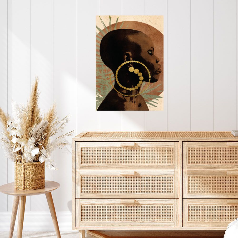 Affiche Élégante silhouette dorée