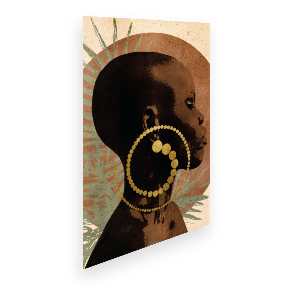 Affiche Élégante silhouette dorée