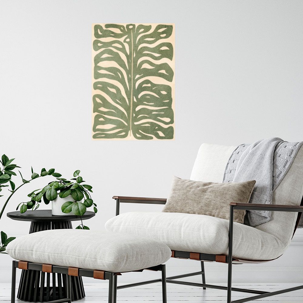 Affiche Feuille tropicale apaisante