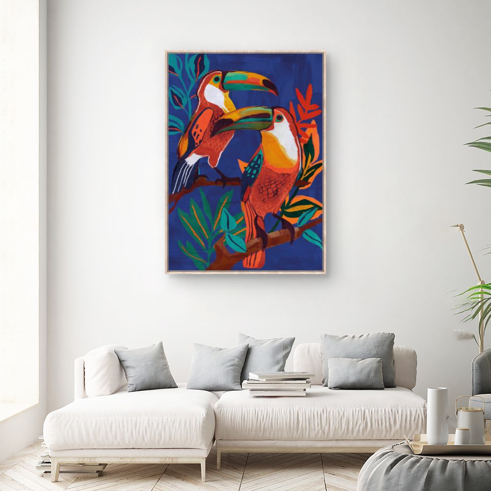 Tableau Toucan exotique vibrant