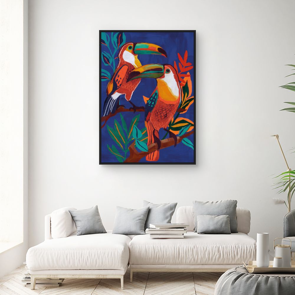 Tableau Toucan exotique vibrant