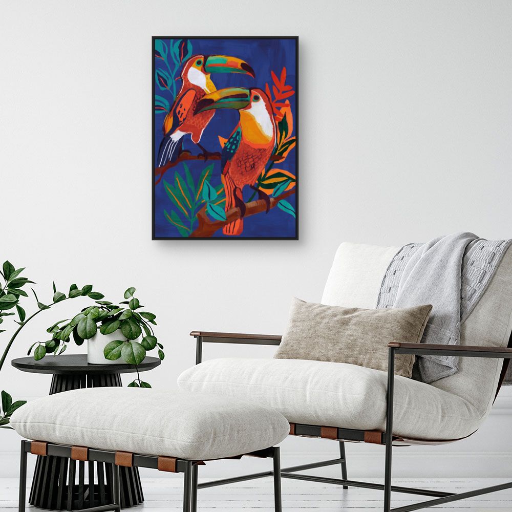 Tableau Toucan exotique vibrant