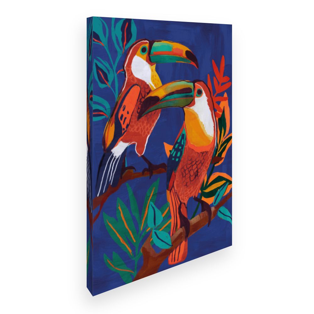 Toile Toucan exotique vibrant