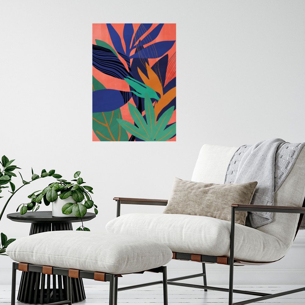 Affiche Feuillage exotique vibrant