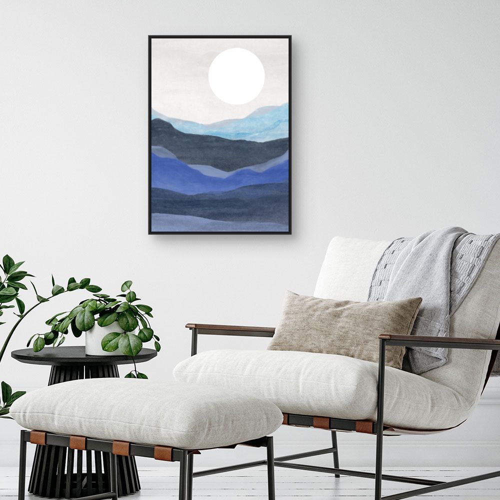 Tableau Paysage paisible lune