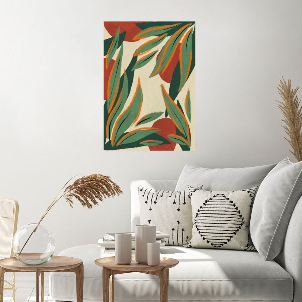 Affiche Feuilles exotiques