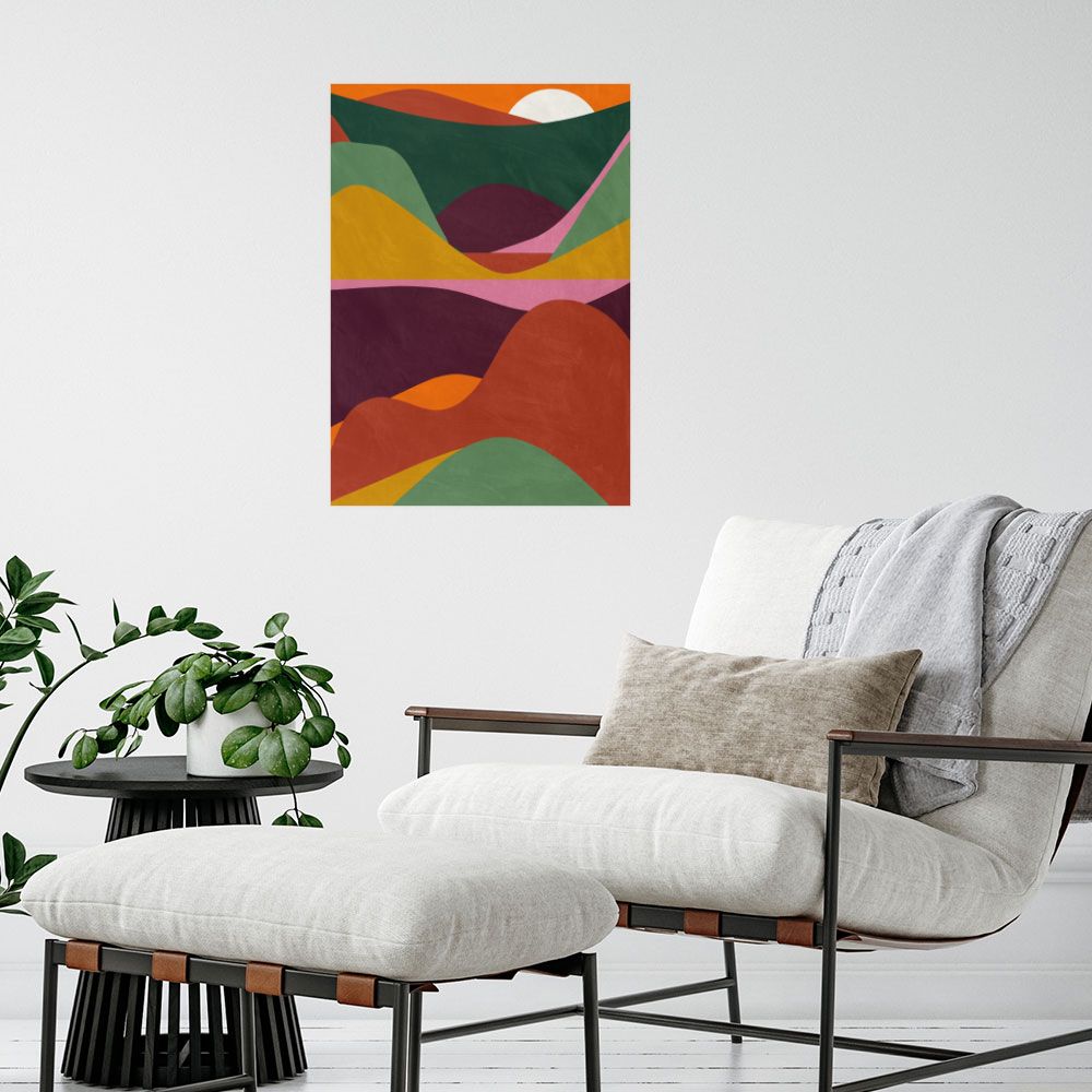 Affiche Collines colorées