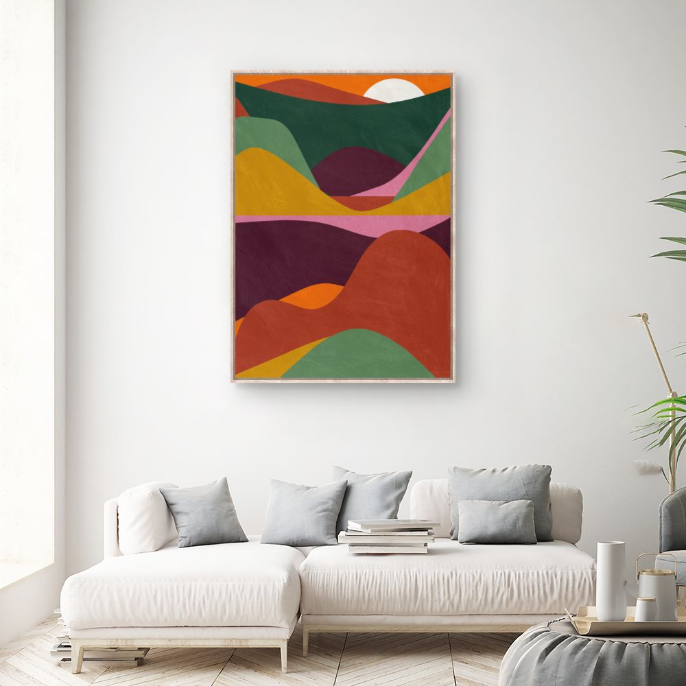 Tableau Collines abstraites