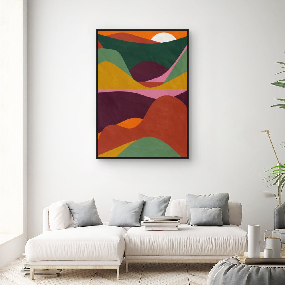 Tableau Collines abstraites