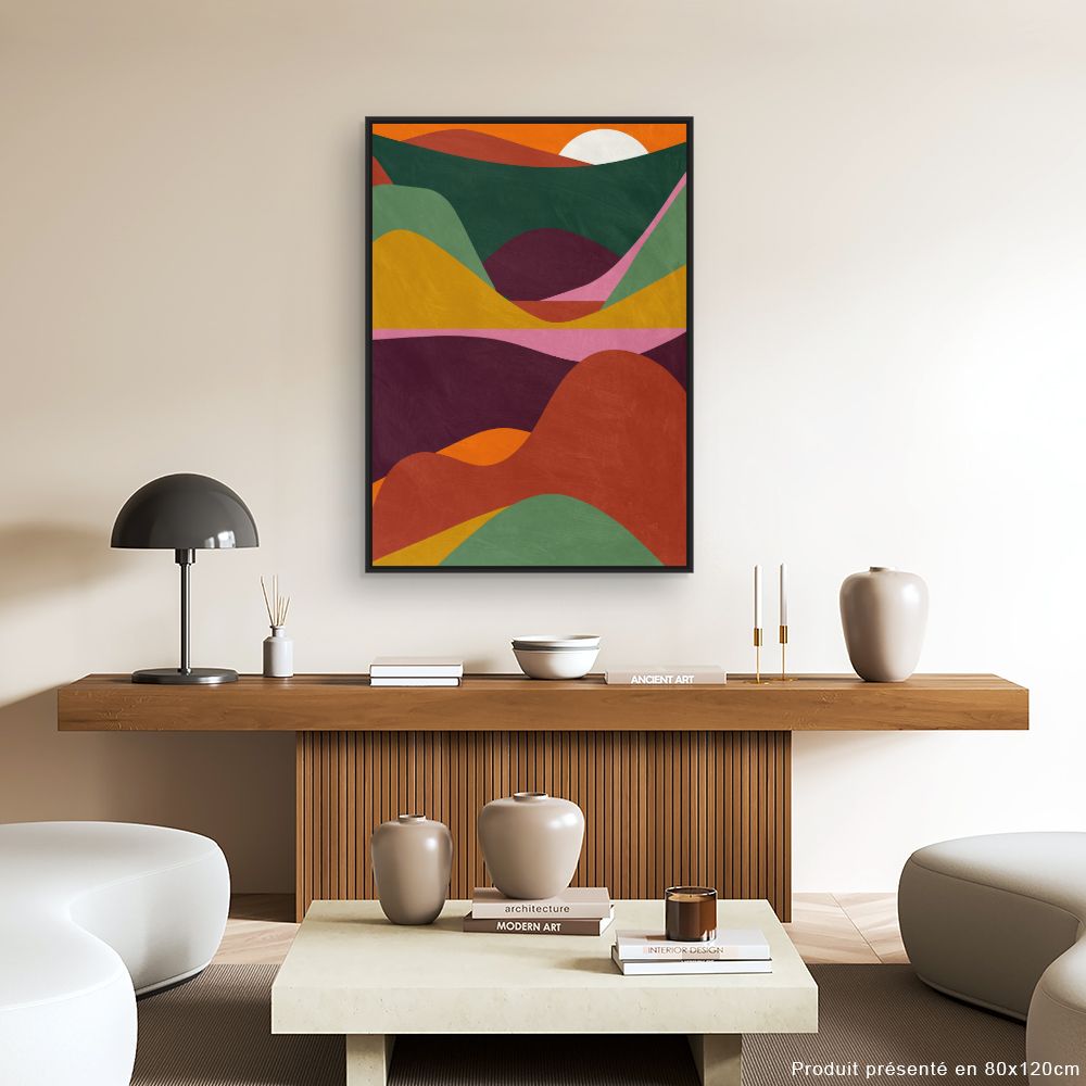 Tableau Collines abstraites