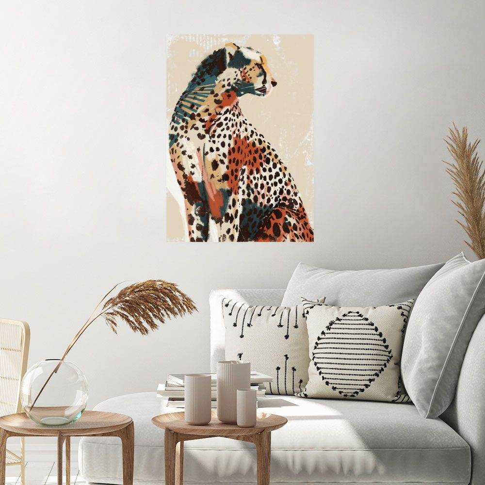 Affiche Guépard artistique