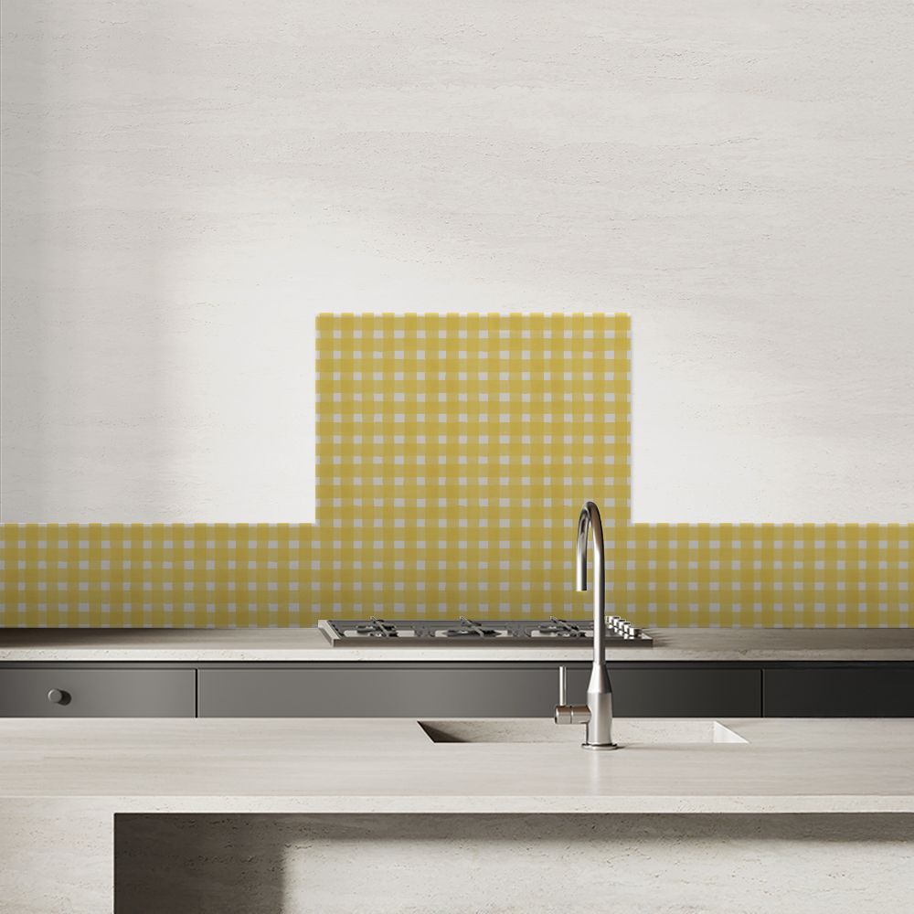 Crédence en aluminium / Carreaux rétro-chic