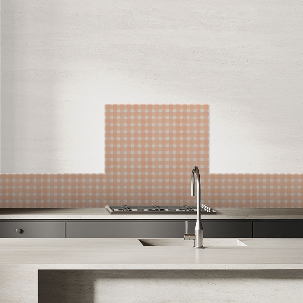 Crédence en aluminium / Carreaux rustiques