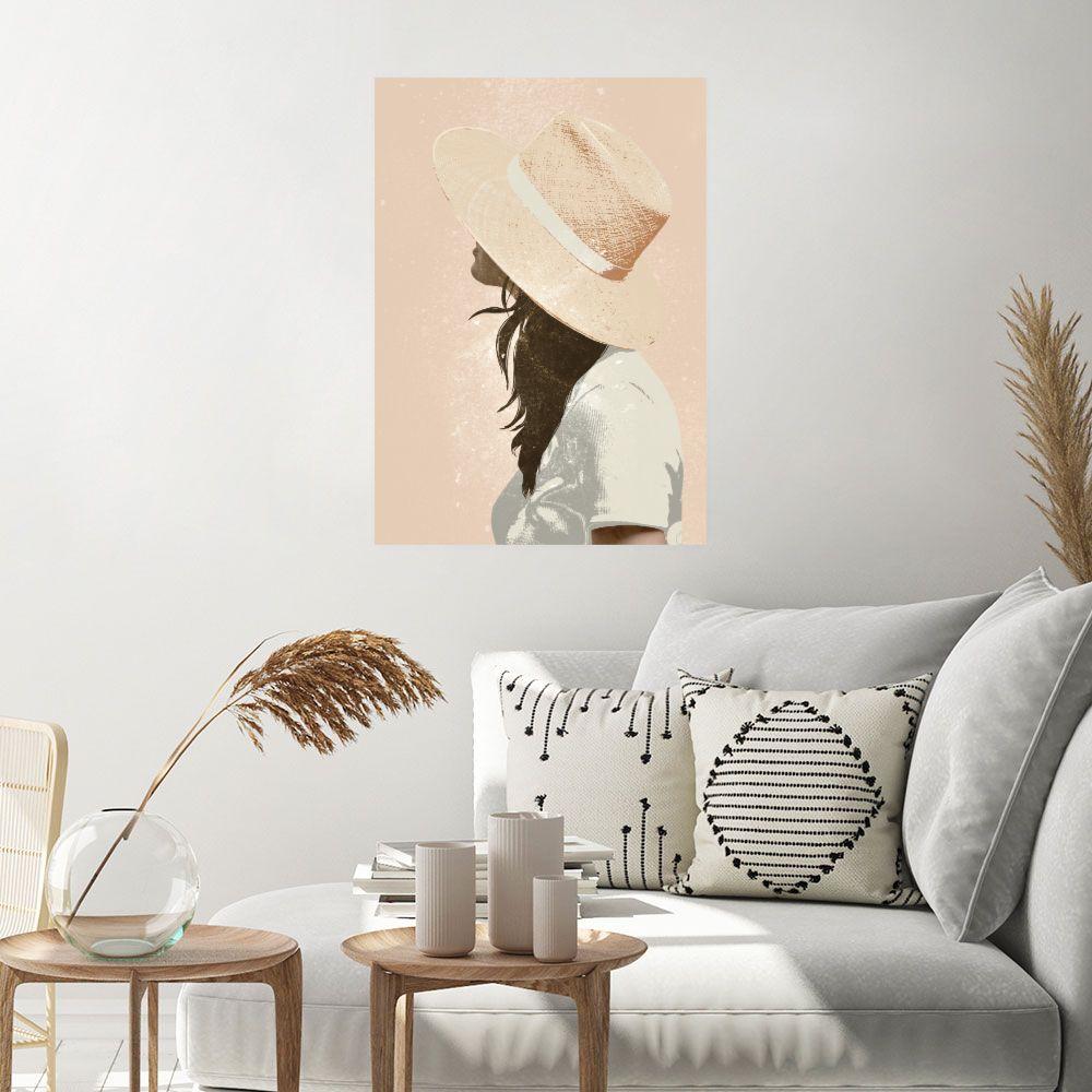 Affiche L'élégance en chapeau