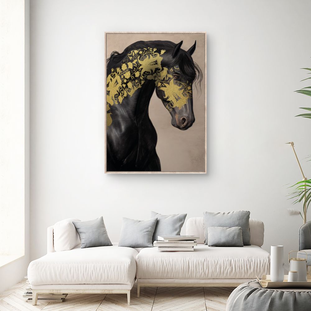 Tableau Cheval doré élégant