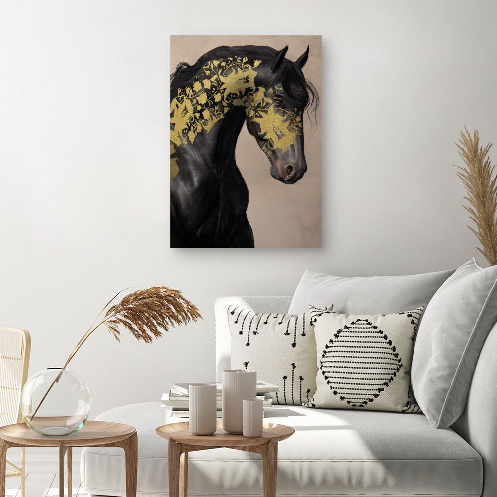Tableau Cheval doré élégant
