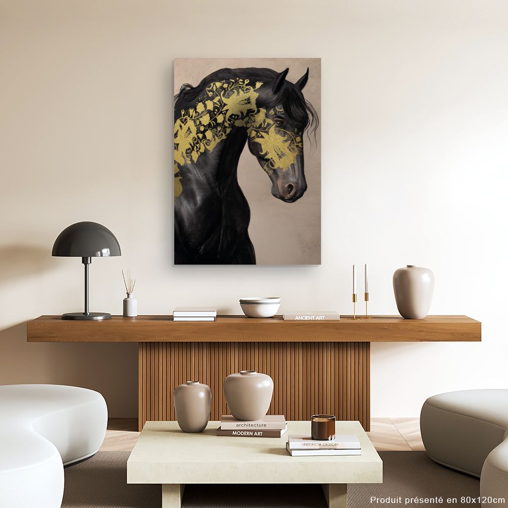Tableau Cheval doré élégant