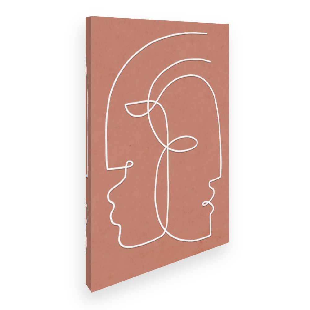Toile Visages entrelacés